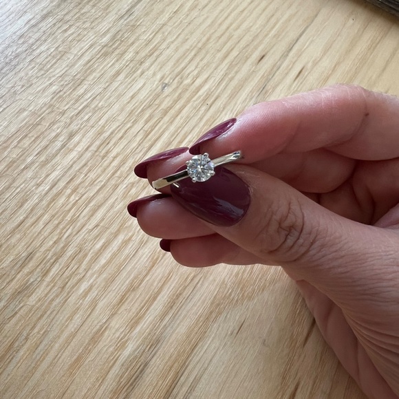 Moissanite Solitaire Ring – 0.42 CT, VVS1 D Color – 925 Silver – Size 8 - Picture 6 of 6